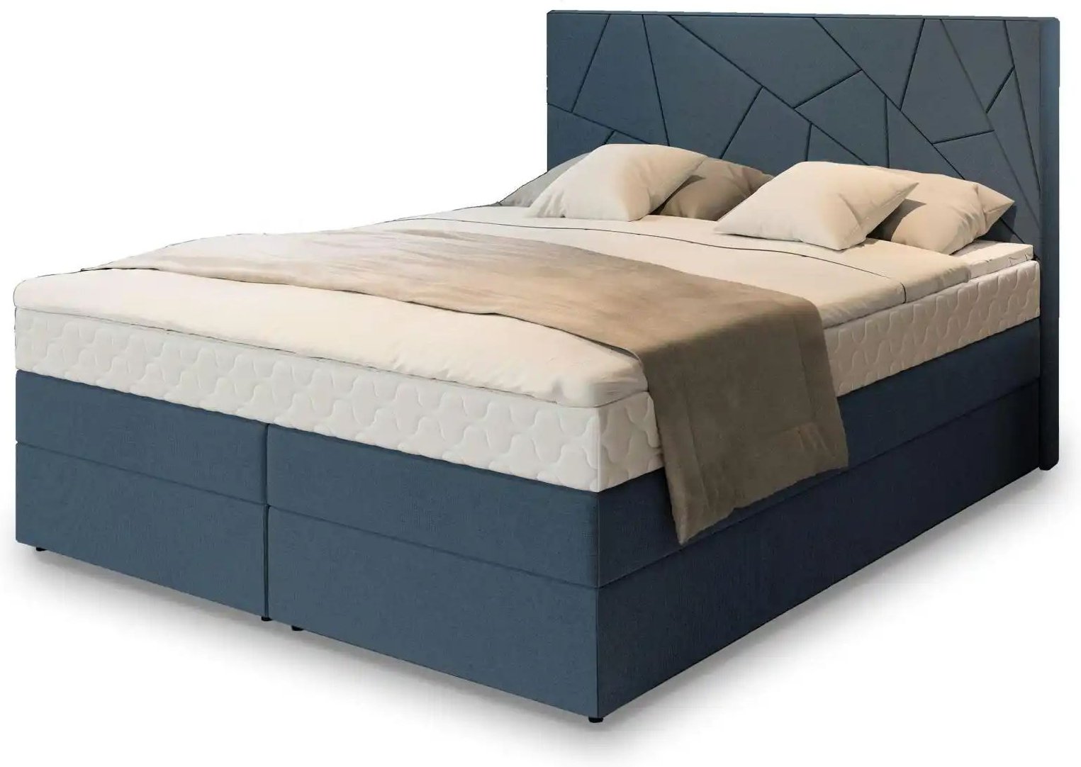 MASSENO Boxbett mit Bettkasten Trani ¦ blau ¦ Maße (cm): B: 180 H: 115 Betten > Polsterbetten - Höffner