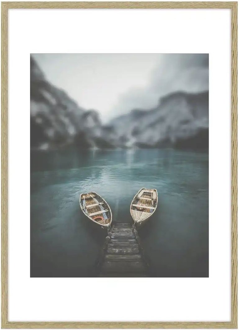 Holzbilderrahmen 50x70 cm Iceland ¦ holzfarben ¦ Holzwerkstoff ¦ Maße (cm): B: 52 H: 72 T: 2.8 Accessoires > Bilderrahm...