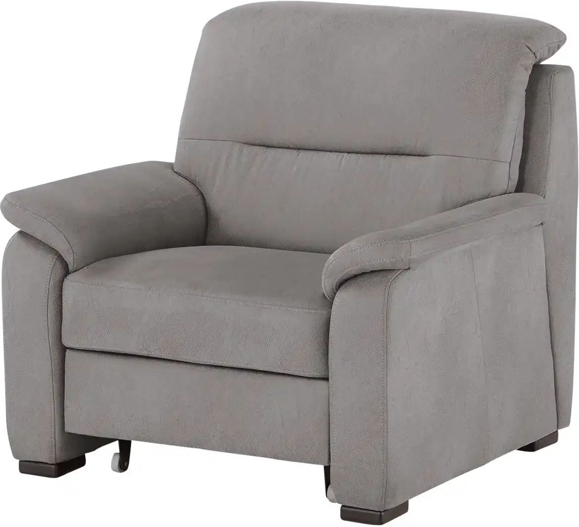 meinSofa Sessel mit ausziehbarem Hocker Vera ¦ grau ¦ Maße (cm): B: 100 H: 92 T: 95.0 Polstermöbel > Sessel > Fernsehse...