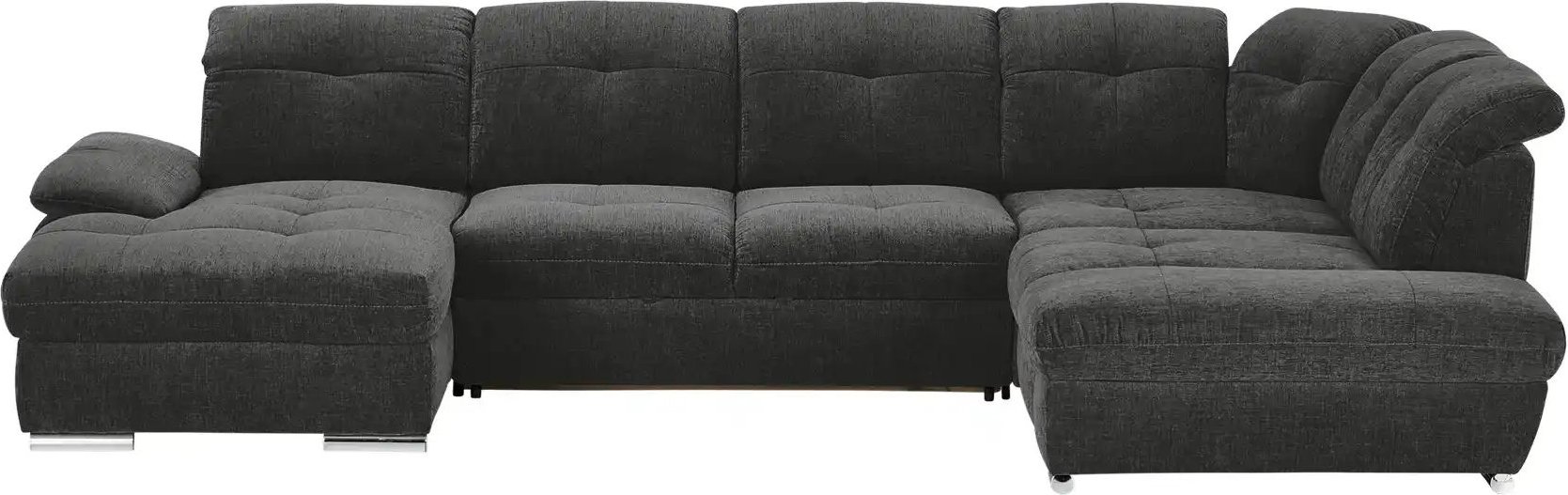 Wohnlandschaft Gladys ¦ grau ¦ Maße (cm): B: 377 H: 103 T: 246.0 Polstermöbel > Sofas > Schlafsofas - Höffner