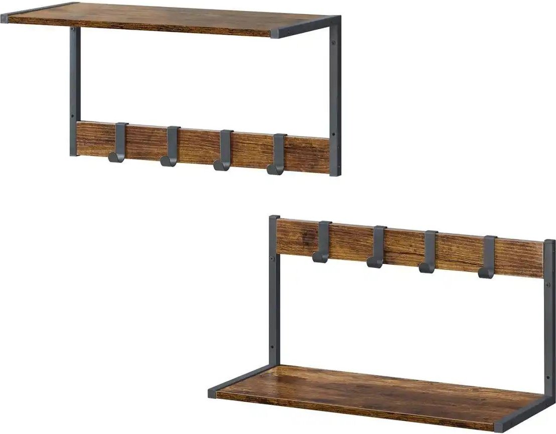 Wandgarderobe ¦ braun ¦ Holzwerkstoff,Metall ¦ Maße (cm): B: 50 H: 26,5 Garderoben & Kleiderstangen > Wandgarderoben -...