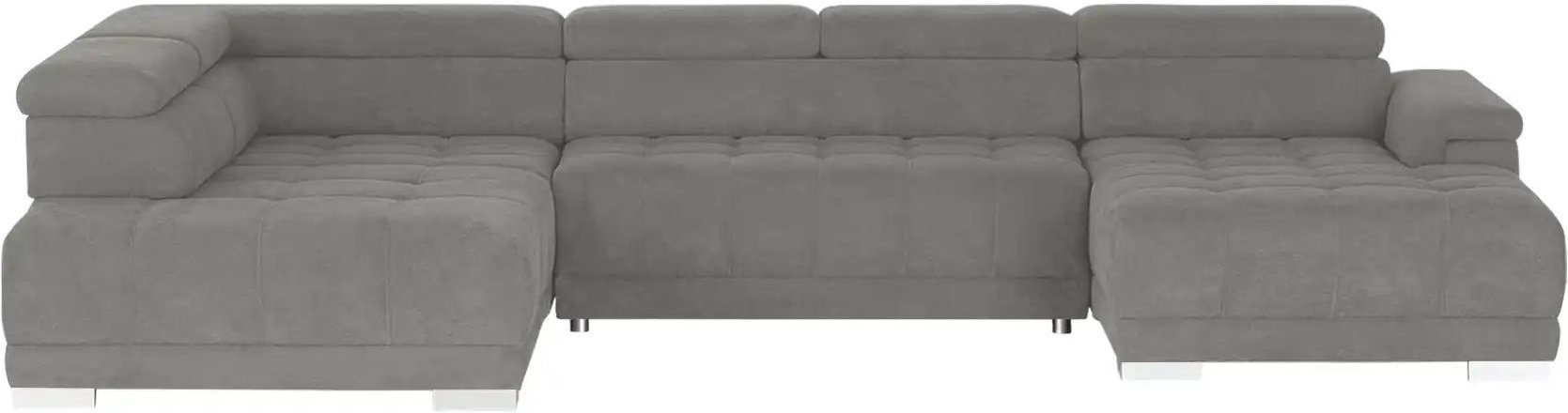 switch Wohnlandschaft aus Mikrofaser Campo ¦ grau ¦ Maße (cm): B: 374 H: 101 T: 220.0 Polstermöbel > Sofas > Wohnlandsch...