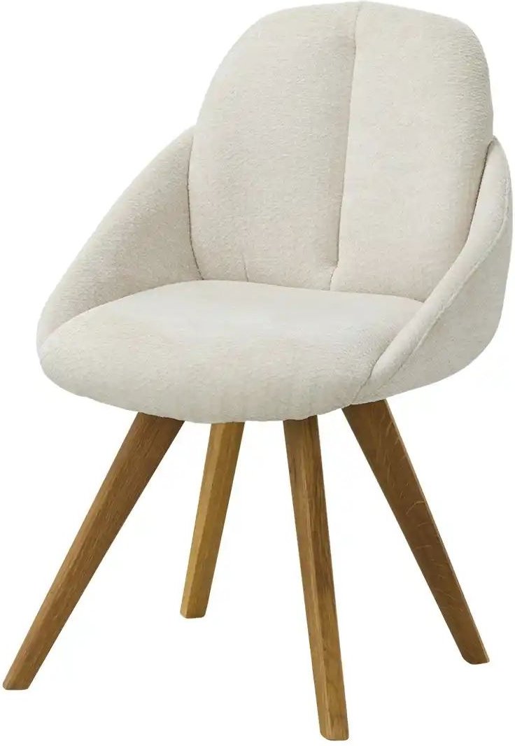 smart Polsterstuhl aus Eiche Massivholzgestell Nikita ¦ creme ¦ Maße (cm): B: 56,5 H: 85 T: 60.0 Stühle > Küchenstühle >...