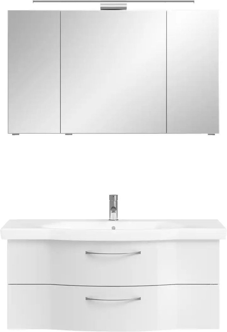 calmo Badezimmerkombination Rovana ¦ weiß ¦ Maße (cm): B: 122 Schränke > Badschränke > Komplett-Badkombinationen - Höff...