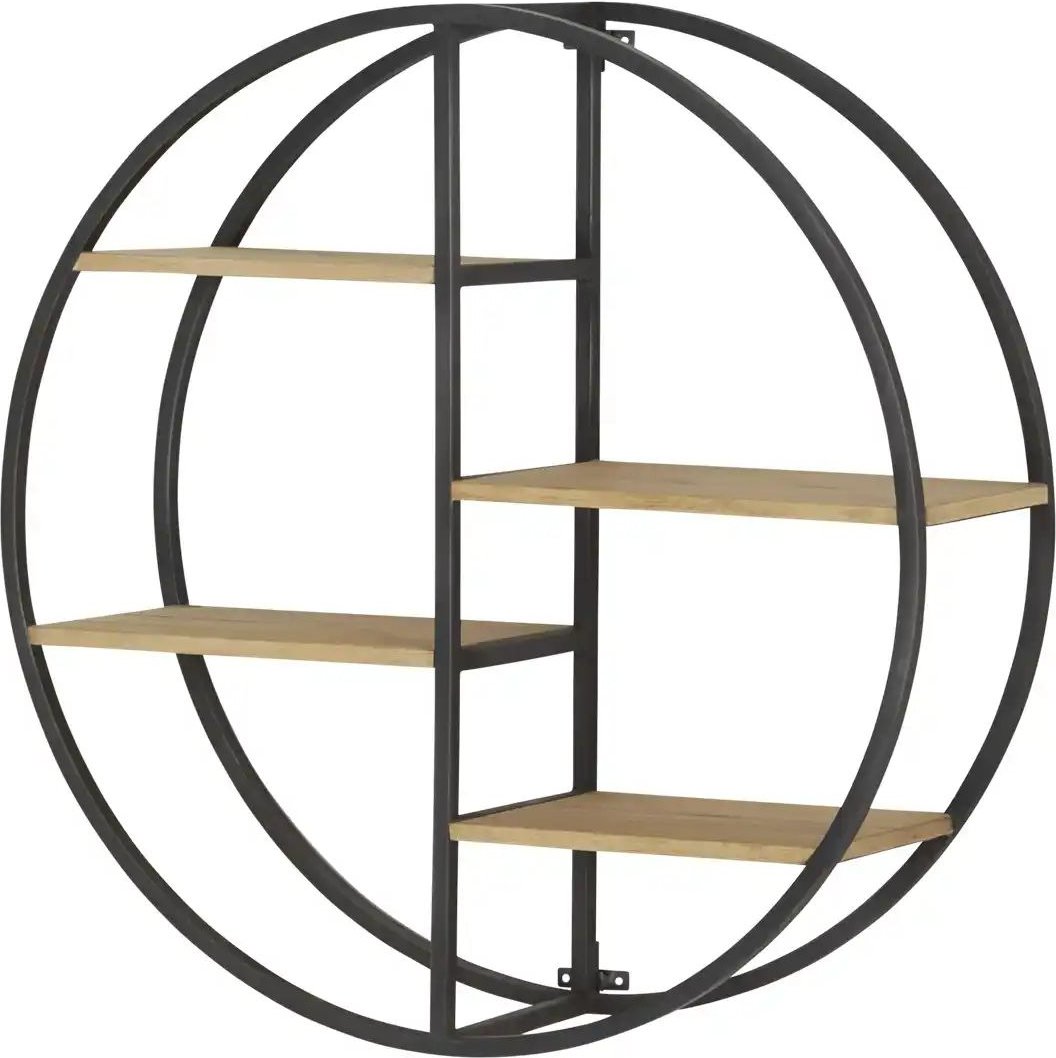 Gray & Jones Wandregal rund Black Coast One ¦ holzfarben ¦ Maße (cm): T: 30.0 Ø: 100 Regale > Wandregale - Höffner