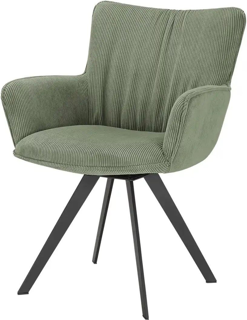 Wohnwert Armlehnstuhl Stella ¦ grün ¦ Maße (cm): B: 61 H: 87 T: 62.0 Stühle > Esszimmerstühle > Esszimmerstühle mit Arm...