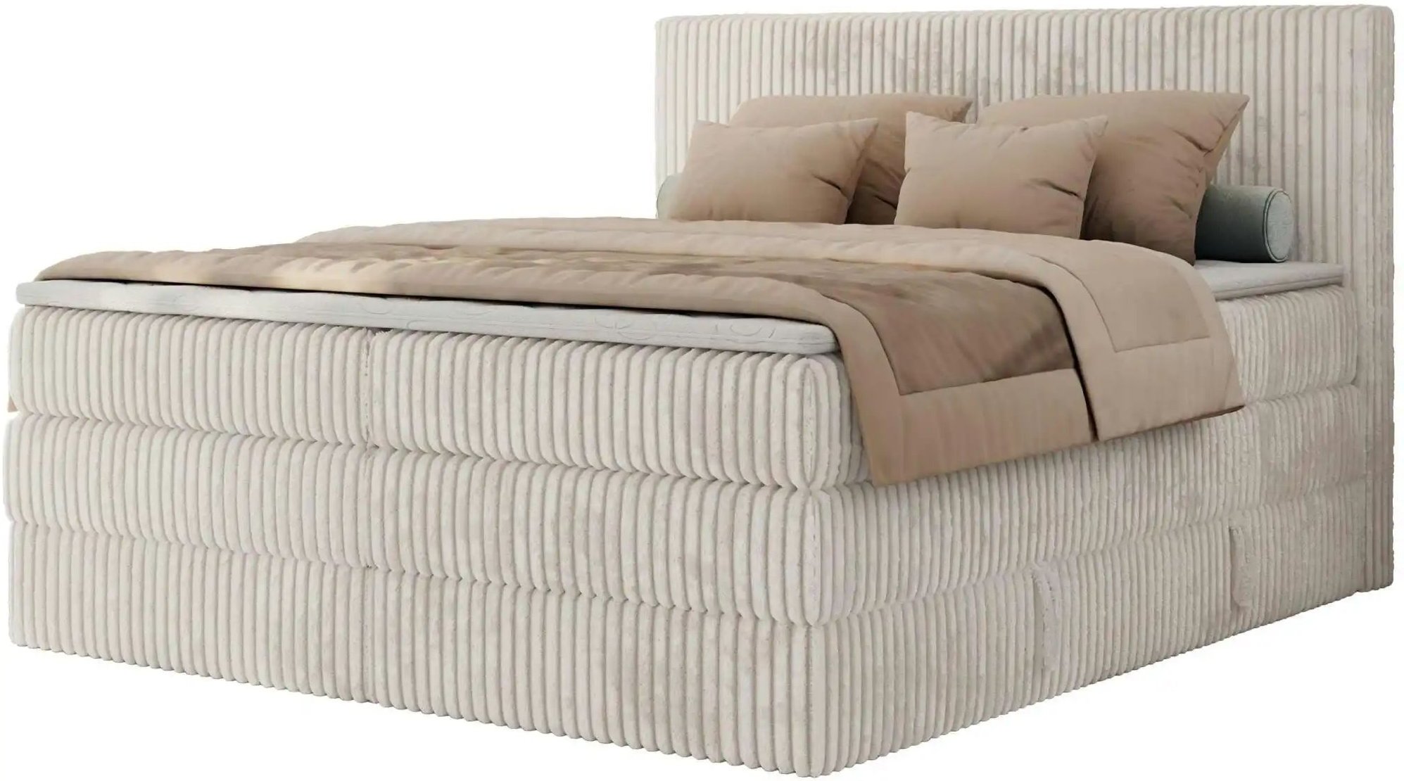 Boxspringbett mit Bettkasten Tiliano King ¦ beige ¦ Maße (cm): B: 186 H: 119 Betten > Boxspringbetten - Höffner