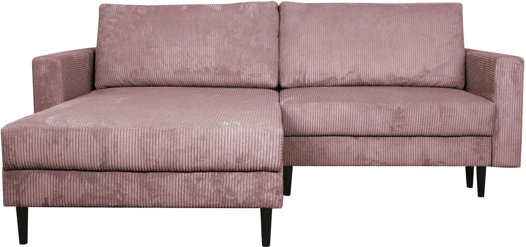 uno Ecksofa trendiger Cordstoff Livorno ¦ rosa/pink ¦ Maße (cm): B: 221 H: 105 T: 153.0 Polstermöbel > Sofas > Ecksofas ...