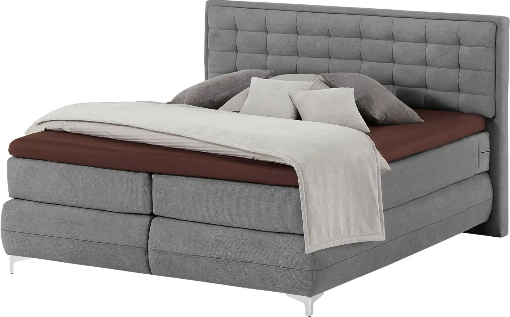 Musterring Boxspringbett Standardversion Dubai ¦ grau ¦ Maße (cm): B: 177 H: 124 Betten > Boxspringbetten - Höffner