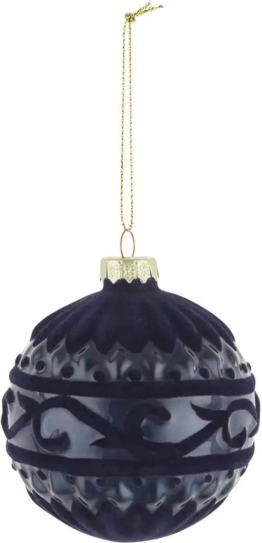 HOME STORY Weihnachtsbaumkugel ¦ blau ¦ Glas,Aluminium Ø: 8 Weihnachten - Höffner