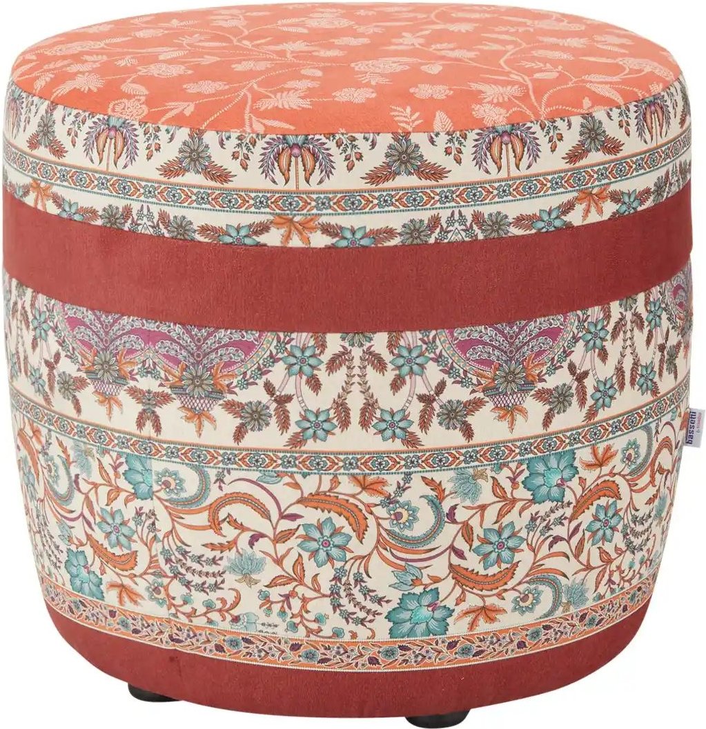 bassetti by SCHRÖNO Hocker Murano ¦ rot ¦ Maße (cm): H: 46 Ø: 50 Polstermöbel > Hocker - Höffner