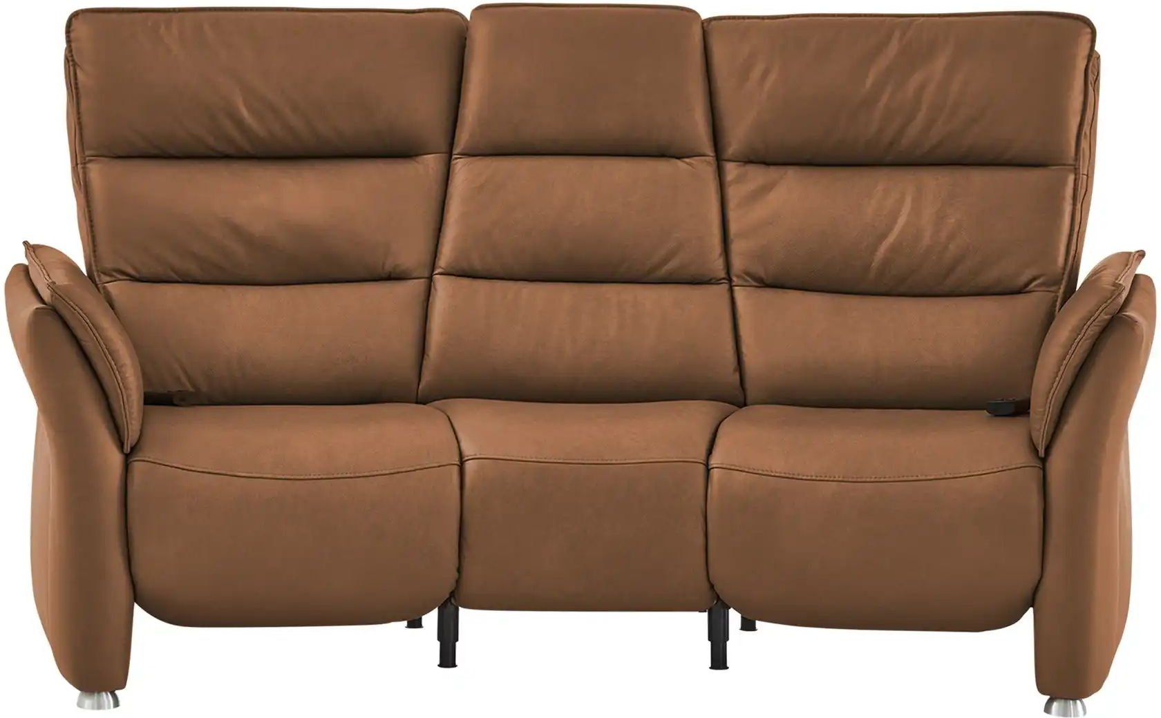 Hukla Trapezsofa Echtleder Corina ¦ braun ¦ Maße (cm): B: 202 H: 112 T: 120.0 Polstermöbel > Sofas > 3-Sitzer - Höffner