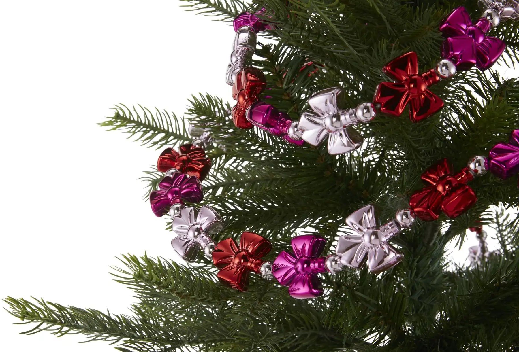 Girlande mit Schleifen ¦ rosa/pink ¦ Kunststoff Weihnachten - Höffner