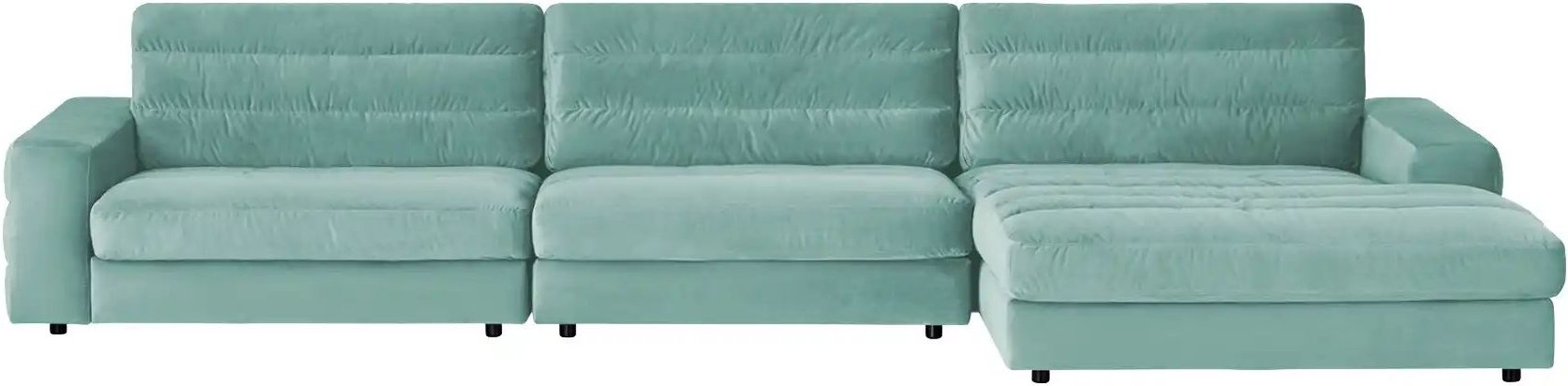 Ecksofa Samt Scarlatti ¦ türkis/petrol ¦ Maße (cm): B: 416 H: 83 T: 205.0 Polstermöbel > Sofas > Ecksofas - Höffner