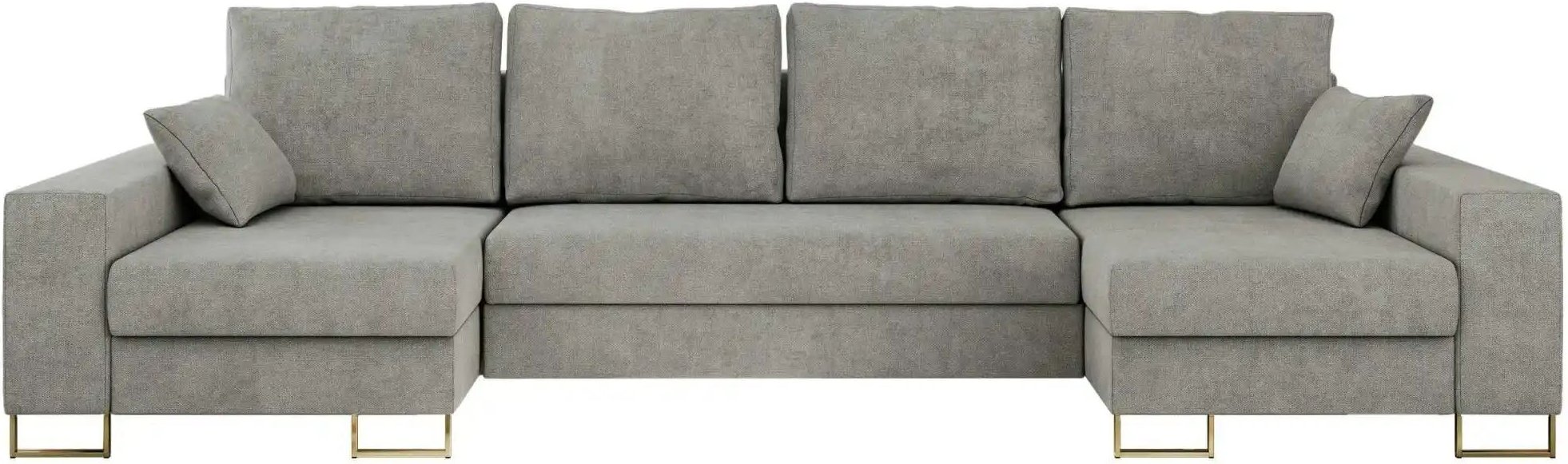 Wohnlandschaft mit Schlaffunktion Dorain ¦ silber ¦ Maße (cm): B: 312 H: 95 Polstermöbel > Sofas > Schlafsofas - Höffner