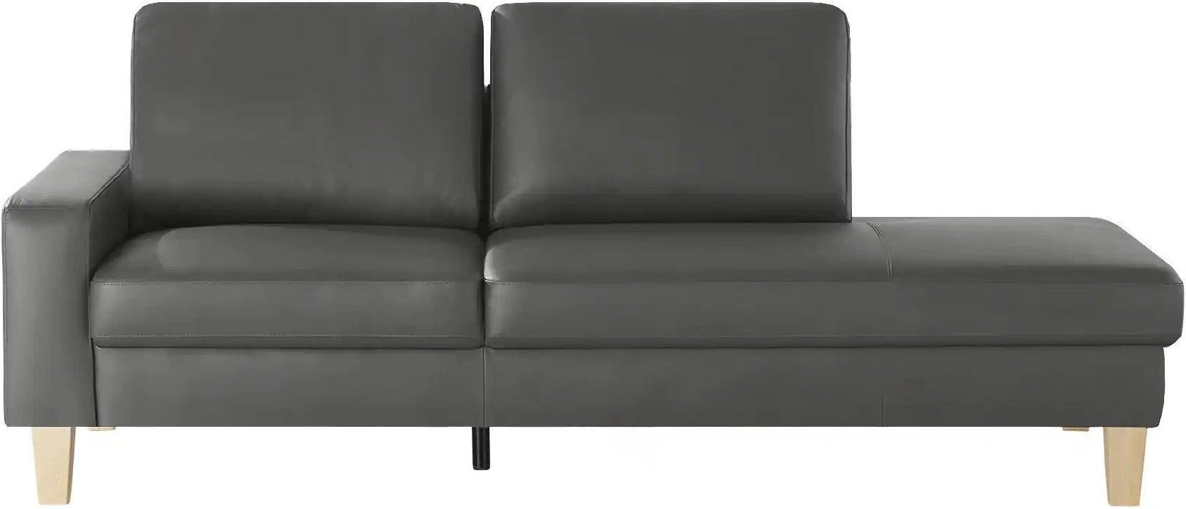 Recamiere aus Leder Bena ¦ grau ¦ Maße (cm): B: 213 H: 86 T: 97.0 Polstermöbel > Sofas > Einzelsofas - Höffner