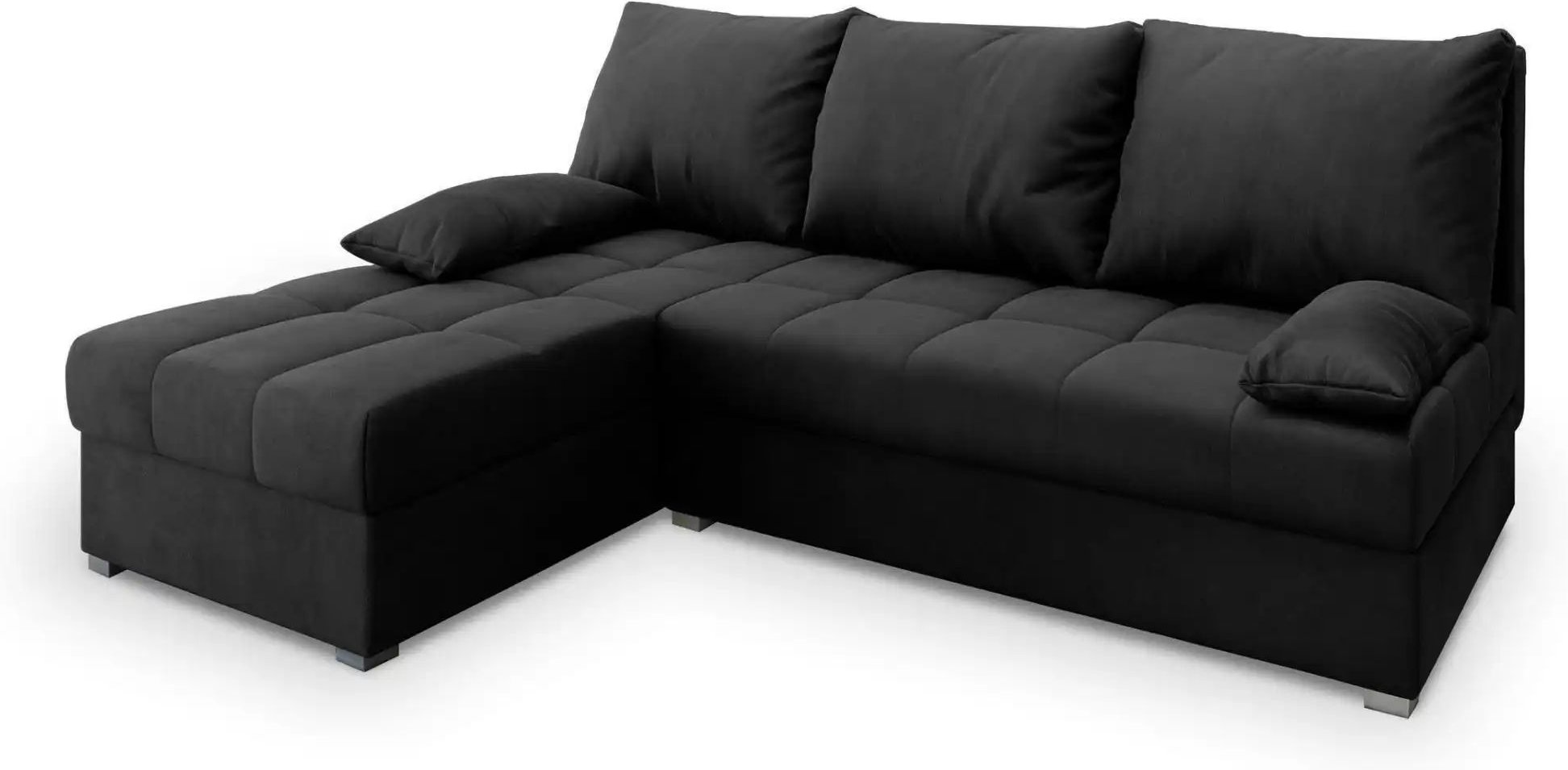 MASSENO Ecksofa mit Schlaffunktion Rita ¦ schwarz ¦ Maße (cm): B: 200 H: 85 Polstermöbel > Sofas > Ecksofas - Höffner