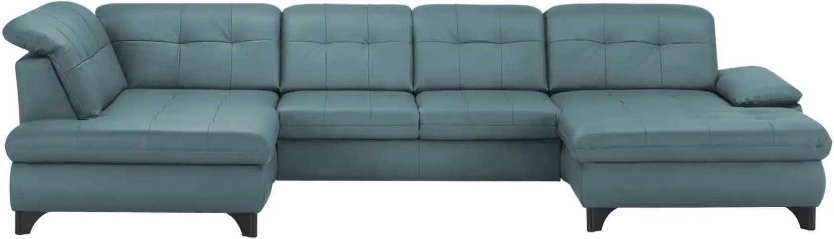 Lounge Collection Wohnlandschaft Leder Jona ¦ blau ¦ Maße (cm): B: 368 H: 100 T: 194.0 Polstermöbel > Sofas > Wohnlands...