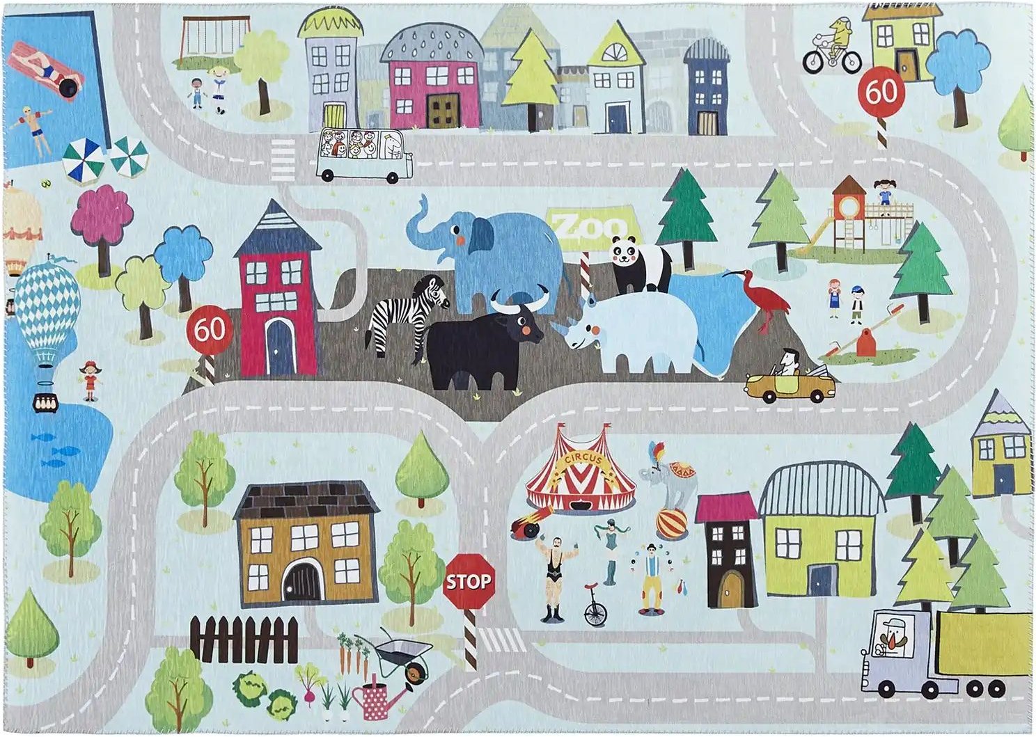 Spielteppich  STREET ¦ mehrfarbig ¦ Synthetische Fasern ¦ Maße (cm): B: 120 Teppiche > Kinderteppiche - Höffner