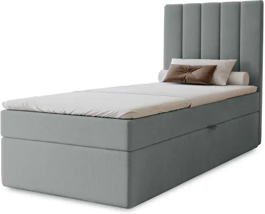 Boxbett mit Stauraum Nelia ¦ grau ¦ Maße (cm): B: 102 H: 124 Betten > Polsterbetten - Höffner