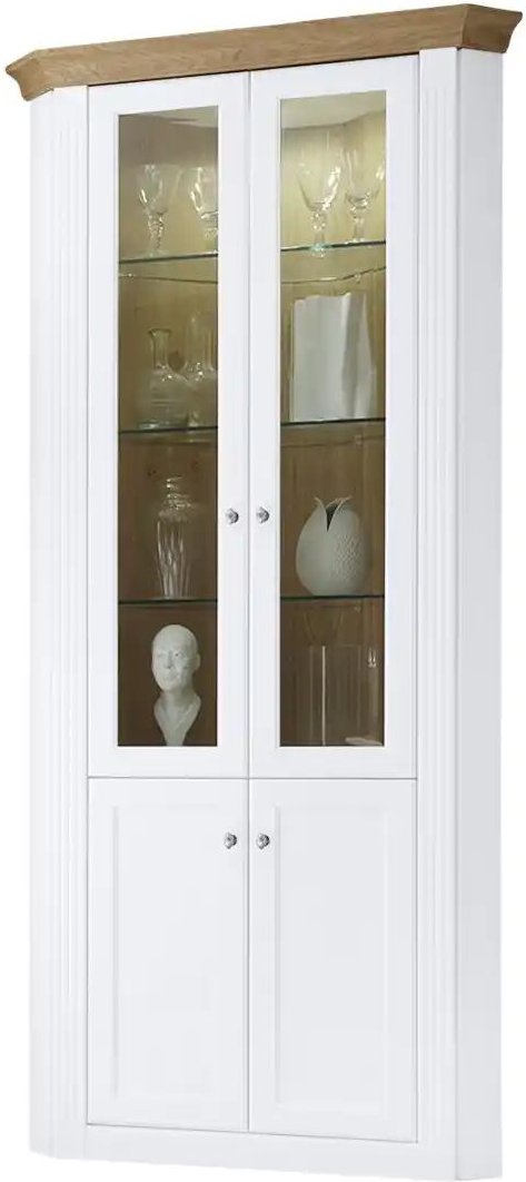 maison bleue Eckvitrine Petit Chalet ¦ weiß ¦ Maße (cm): H: 226 Schränke > Vitrinen - Höffner