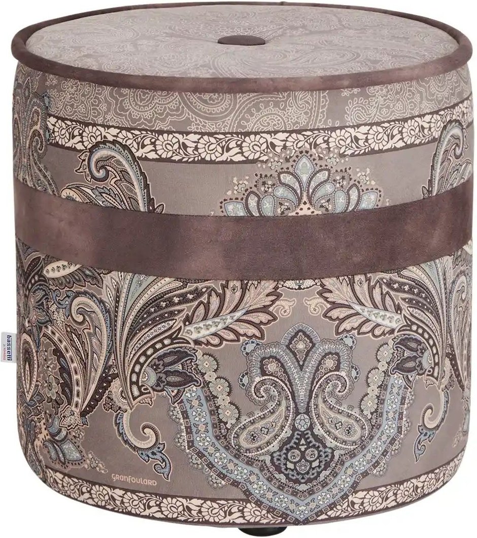 bassetti by SCHRÖNO Pouf Tinetto ¦ grau ¦ Maße (cm): H: 44 Ø: 43 Polstermöbel > Hocker > Sitzpouf - Höffner