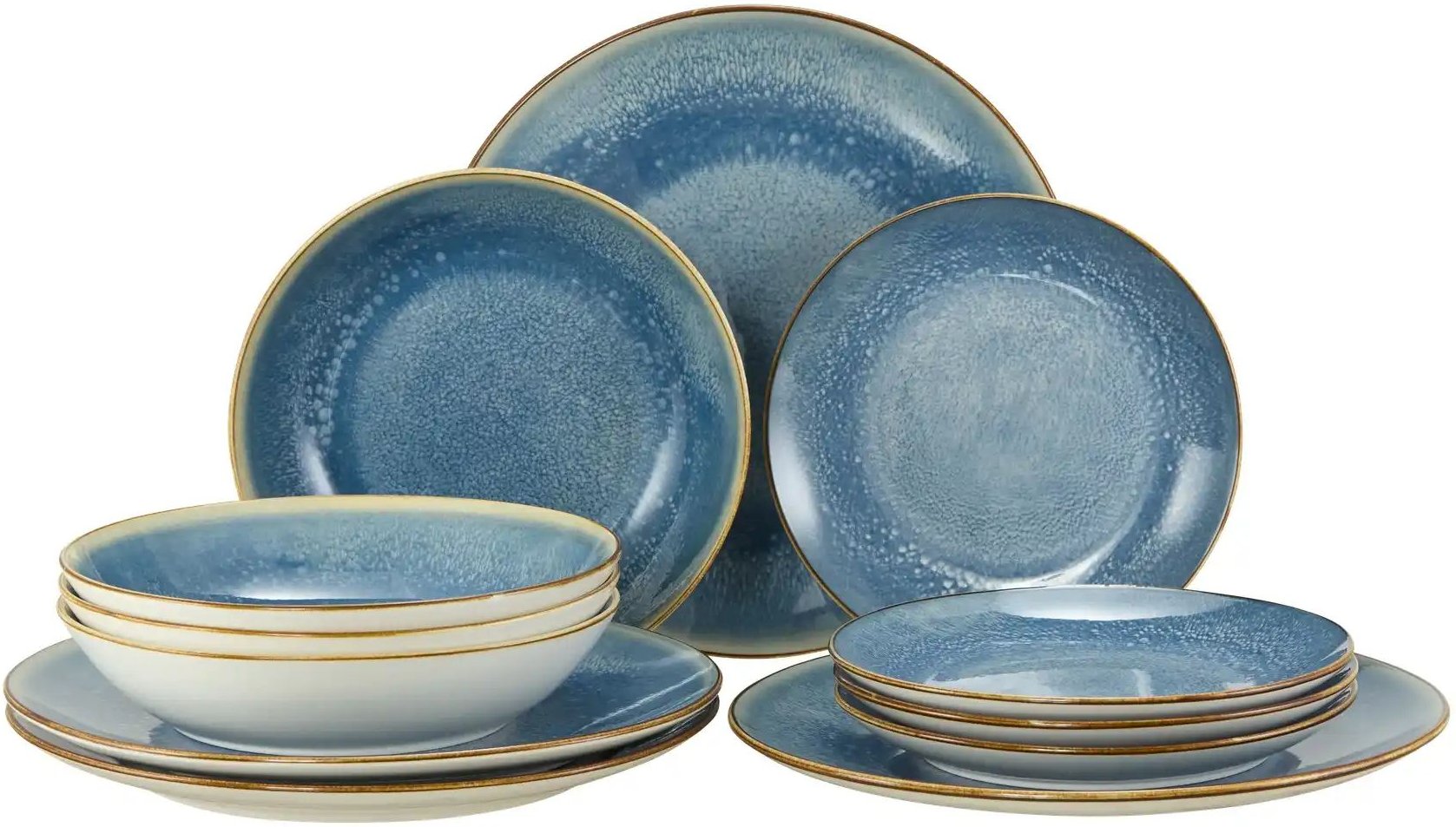 Peill+Putzler Kombiservice Modica ¦ blau ¦ Porzellan Geschirr > Geschirrsets > Kombiservice - Höffner