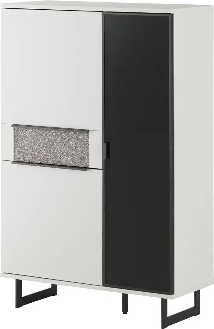 Jette Home Highboard Stone ¦ weiß ¦ Maße (cm): B: 91 H: 139 T: 38.0 Kommoden & Sideboards > Highboards - Höffner