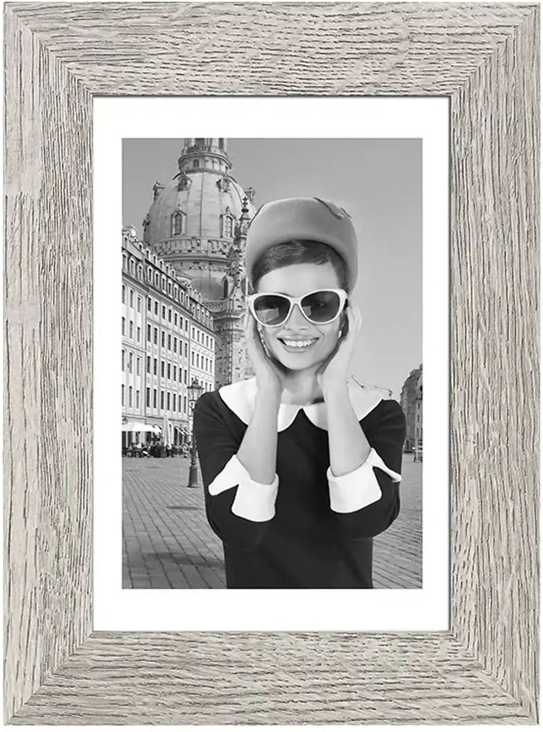 Bilderrahmen 21x30 cm Hollywood ¦ grau ¦ Massivholz ¦ Maße (cm): B: 26 H: 35 T: 1.5 Accessoires > Bilderrahmen - Höffne...