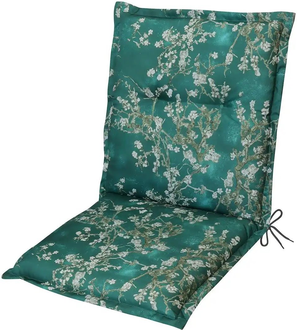 KETTtex Niederlehner Kirschblüte petrol ¦ türkis/petrol ¦ Maße (cm): B: 50 H: 8 Garten > Auflagen & Kissen > Niederlehn...
