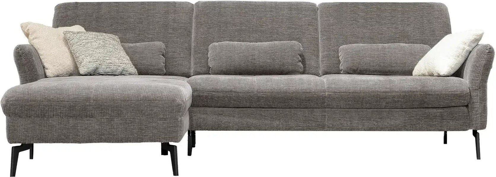 meinSofa Ecksofa Cord DANTE ¦ grau Polstermöbel > Sofas > 3-Sitzer - Höffner