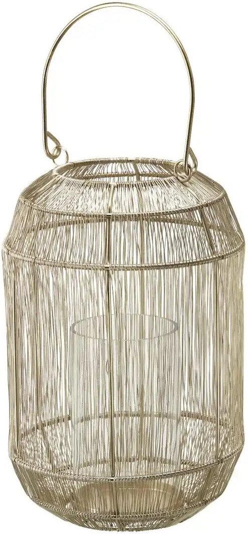 HOME STORY Laterne ¦ gold ¦ Eisen,Glas ¦ Maße (cm): H: 28 Ø: 19 Accessoires > Kerzen & Kerzenständer - Höffner