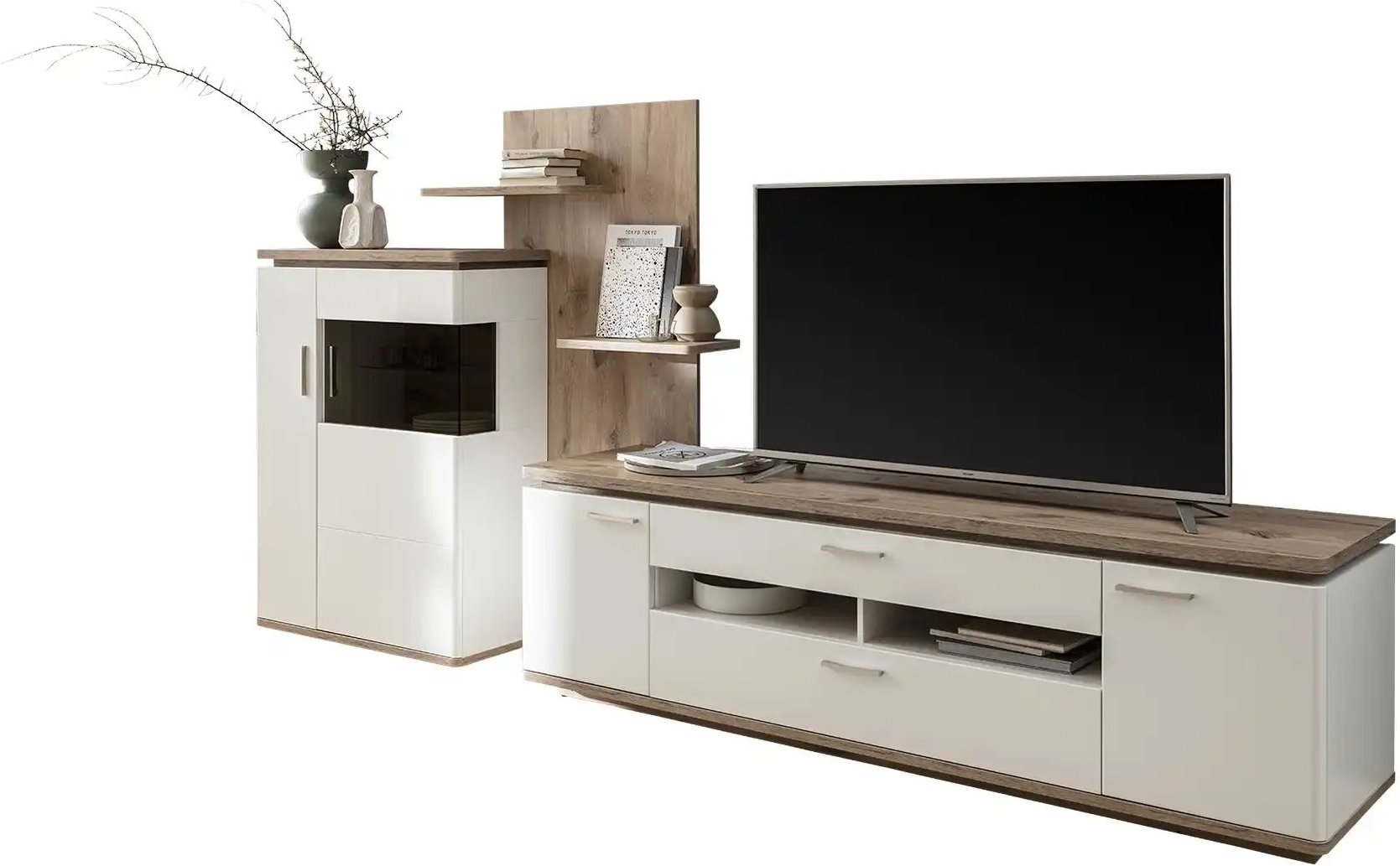 uno Wohnkombination Parez ¦ weiß ¦ Maße (cm): B: 305 H: 188 T: 50.0 Kommoden & Sideboards > Wohnwände - Höffner