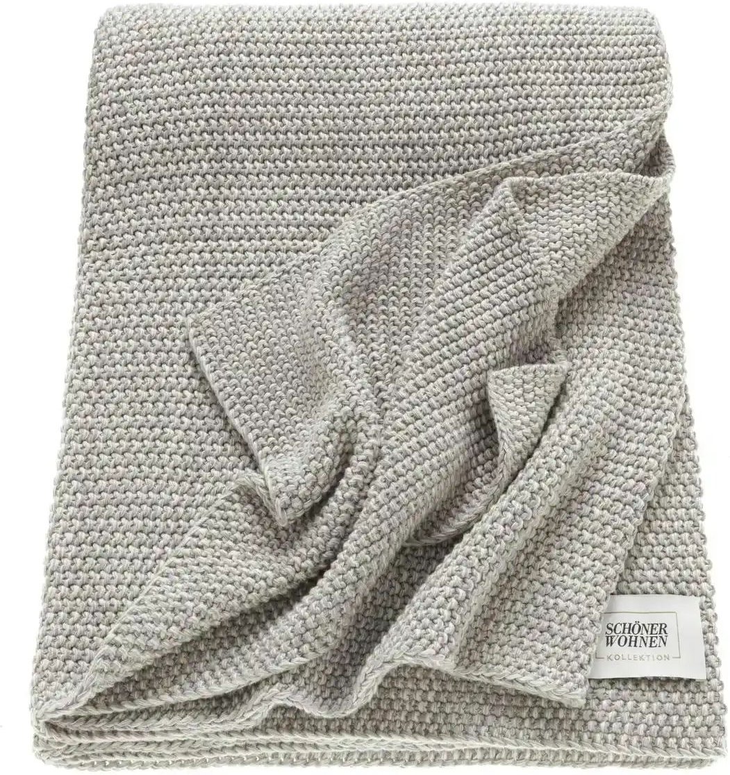 Esprit Wohndecke ¦ grau ¦ 100% Baumwolle ¦ Maße (cm): B: 130 Dekokissen & Decken > Kuscheldecken & Wohndecken - Höffne...