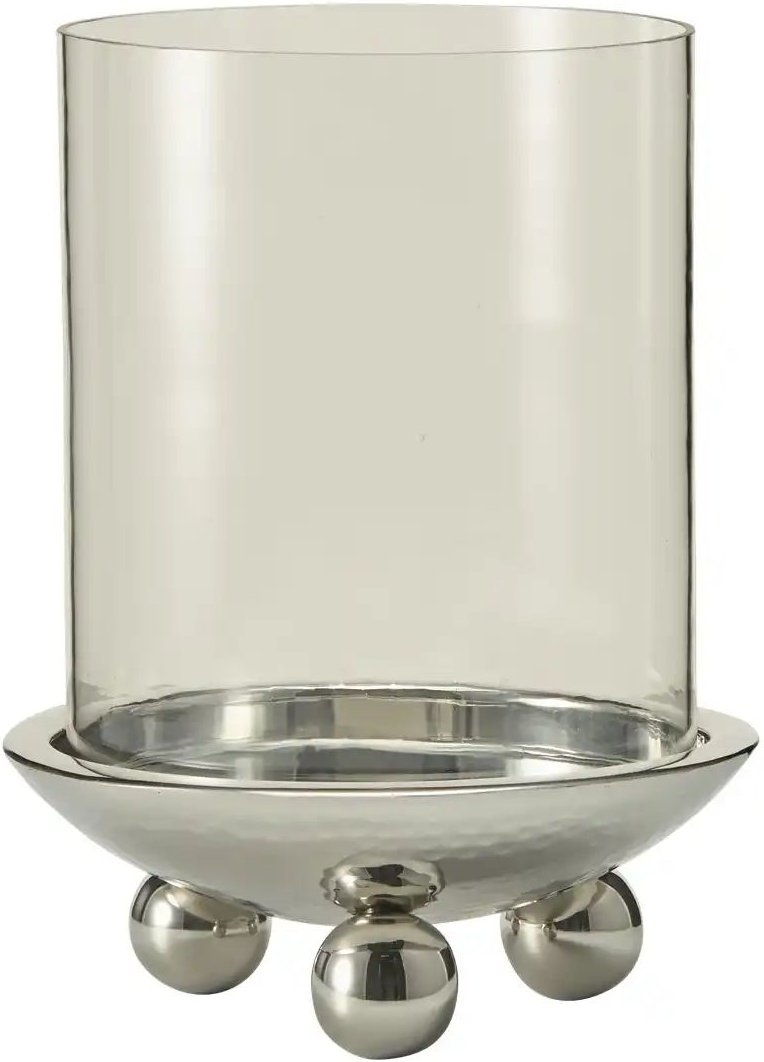 HOME STORY Windlicht ¦ Edelstahl,Glas ¦ Maße (cm): H: 22 Ø: 16 Accessoires > Kerzen & Kerzenständer - Höffner