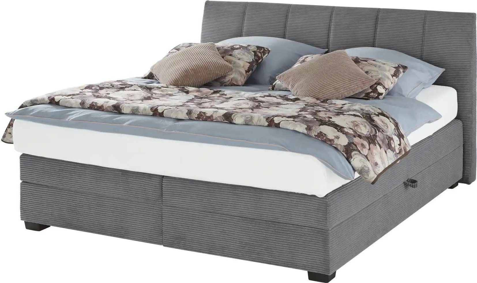 Thumbnail - vanDoorn Boxspringbett mit Bettkasten Chiara 2.0 ¦ grau ¦ Maße (cm): B: 172 H: 107 Betten > Boxspringbetten - Höffner