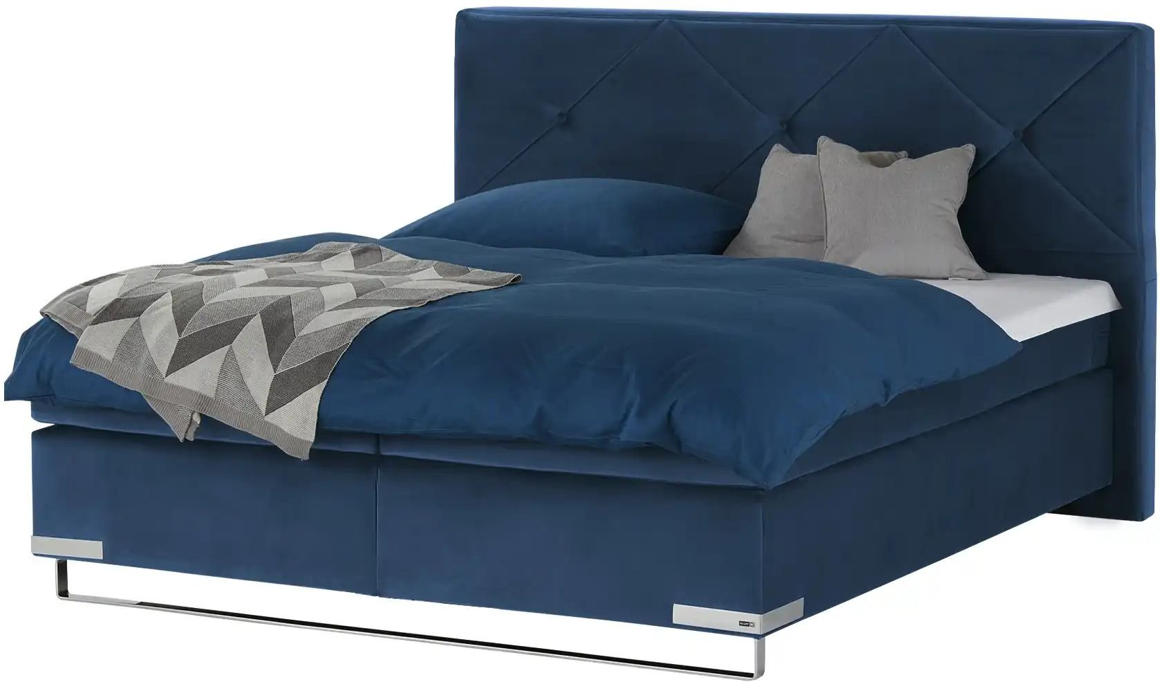 Musterring Boxspringbett Standardversion Dubai ¦ blau ¦ Maße (cm): B: 177 H: 124 Betten > Boxspringbetten - Höffner