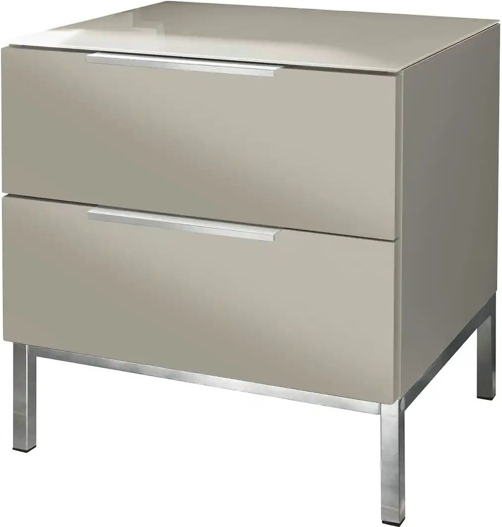 Nachtkommode mit 2 Schüben Vitreo Neo ¦ beige ¦ Maße (cm): B: 45 H: 46 T: 40.0 Tische > Nachttische - Höffner