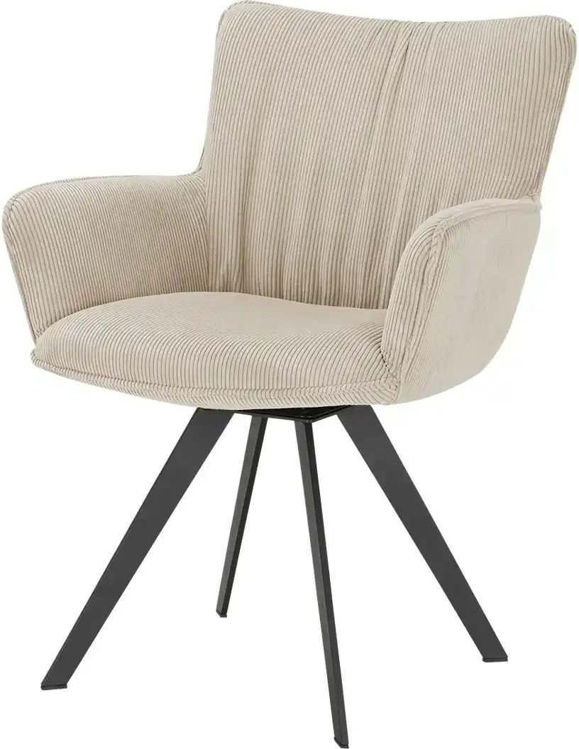 Wohnwert Armlehnstuhl Stella ¦ creme ¦ Maße (cm): B: 61 H: 87 T: 62.0 Stühle > Esszimmerstühle > Esszimmerstühle mit Ar...