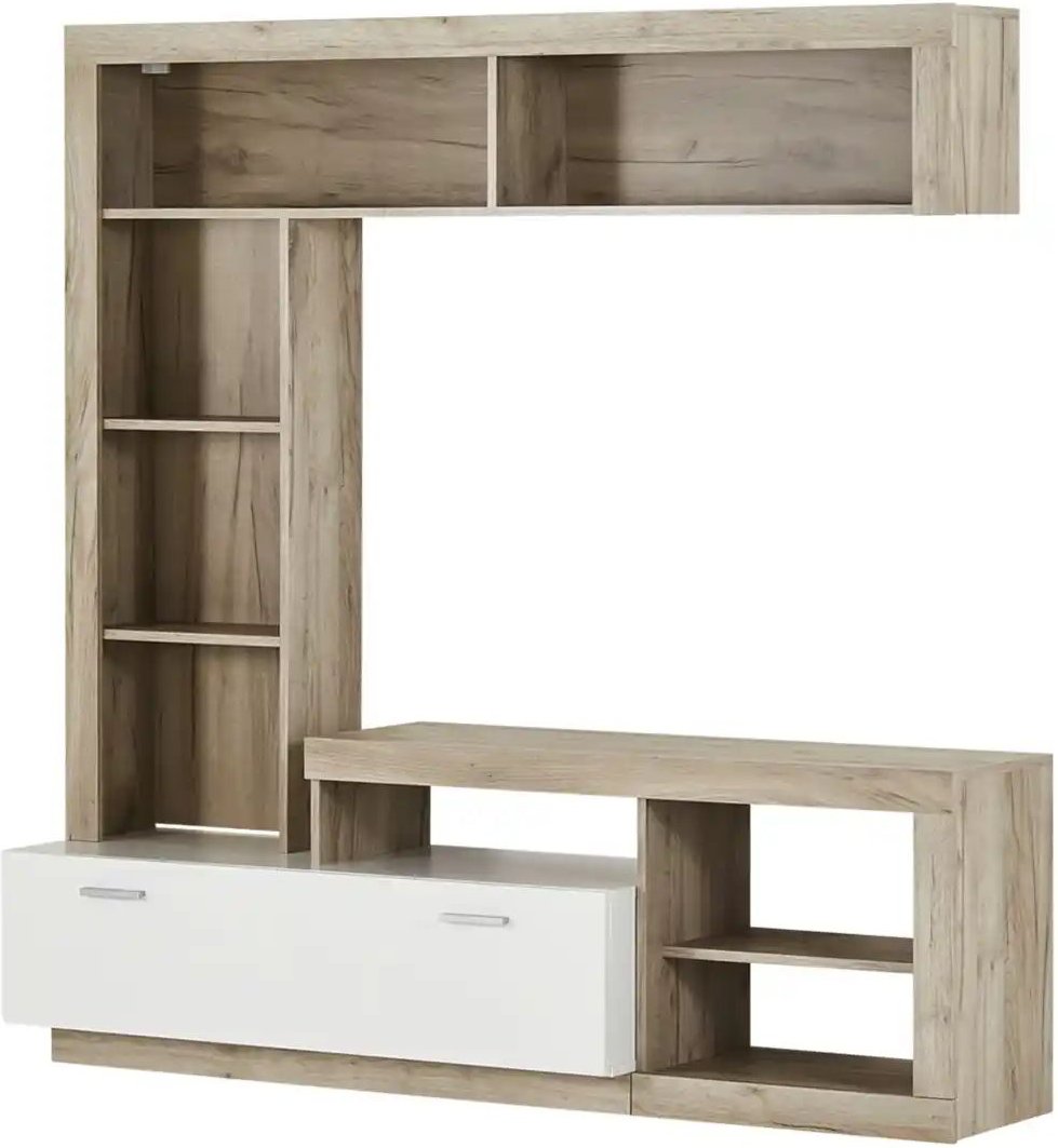 Wohnwand Portuense ¦ holzfarben ¦ Maße (cm): B: 170,5 H: 170,5 T: 41.5 Kommoden & Sideboards > Wohnwände - Höffner