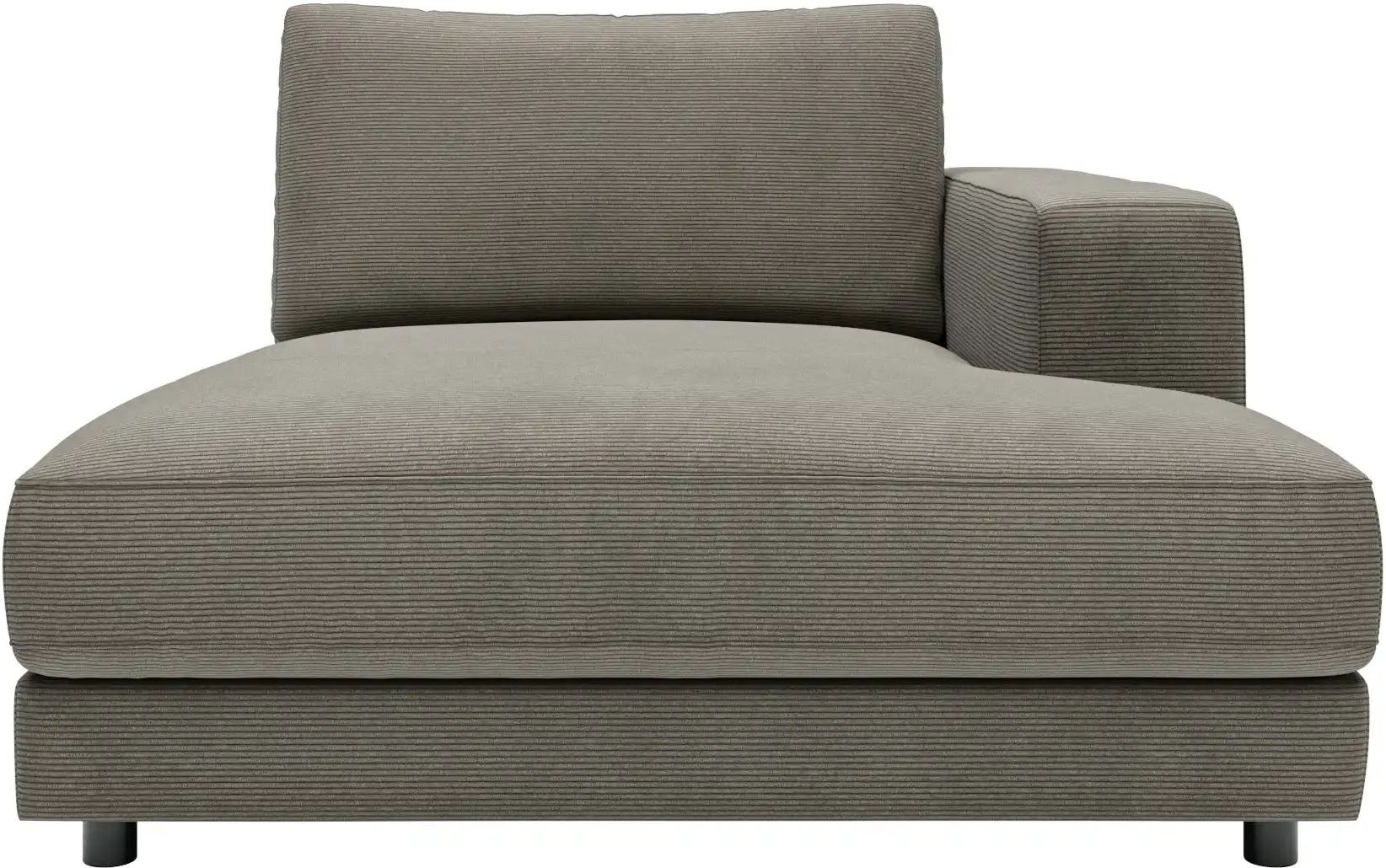 Jette Home Element Ottomane rechts in Feincord Sila ¦ grau ¦ Maße (cm): B: 125 H: 85 T: 170.0 Polstermöbel > Sofas > Mod...