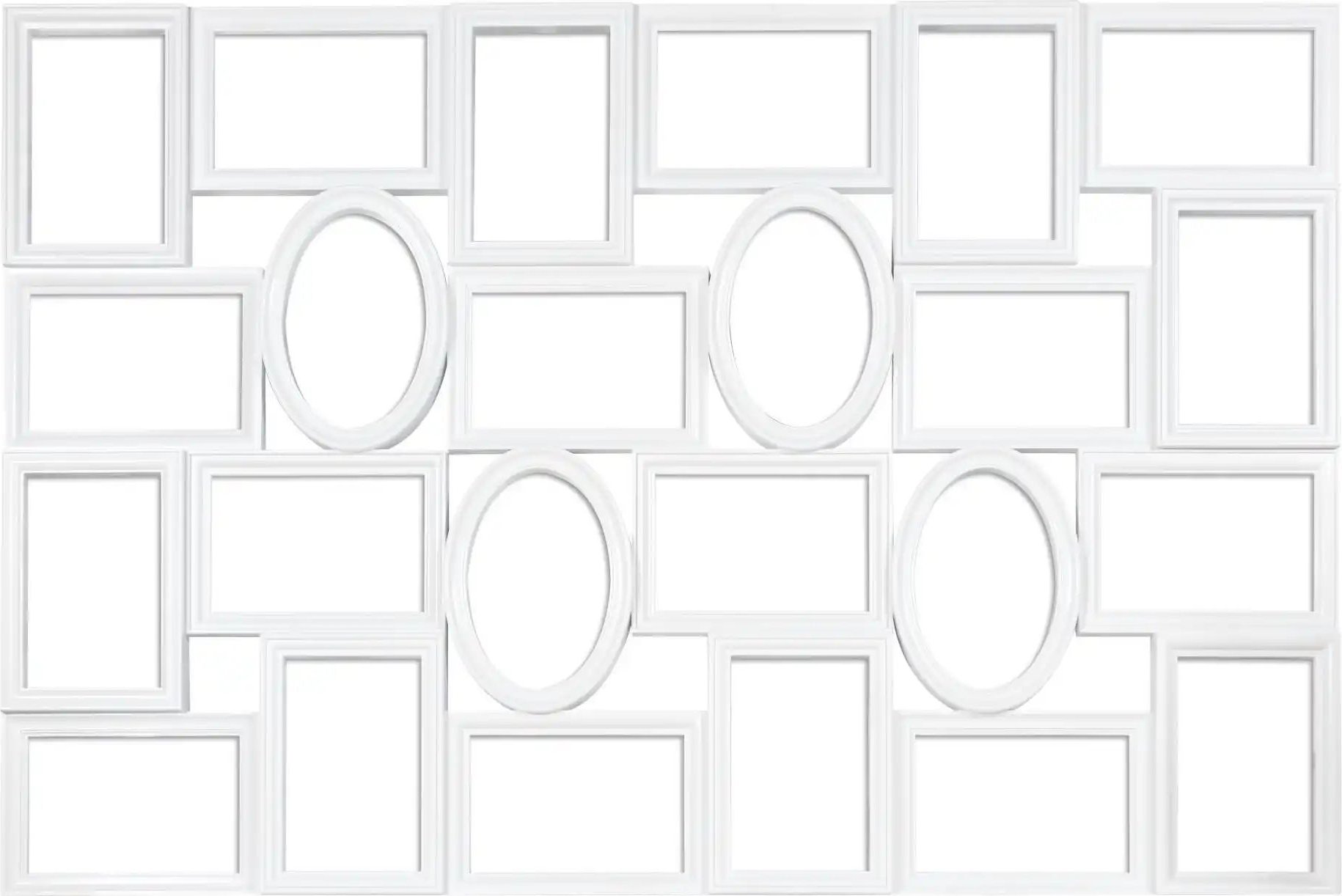 Collage ¦ weiß ¦ Glas,Kunststoff ¦ Maße (cm): B: 87 H: 58 T: 2.5 Accessoires > Bilderrahmen - Höffner