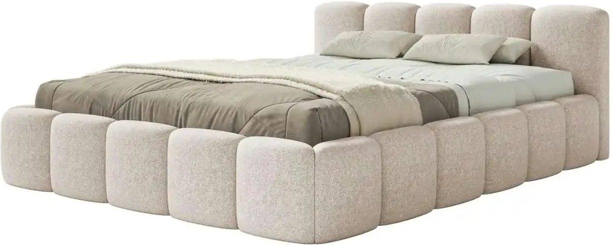 Selsey Polsterbett in Chenille Cloudy Low ¦ beige ¦ Maße (cm): B: 220 H: 72 Betten > Polsterbetten - Höffner