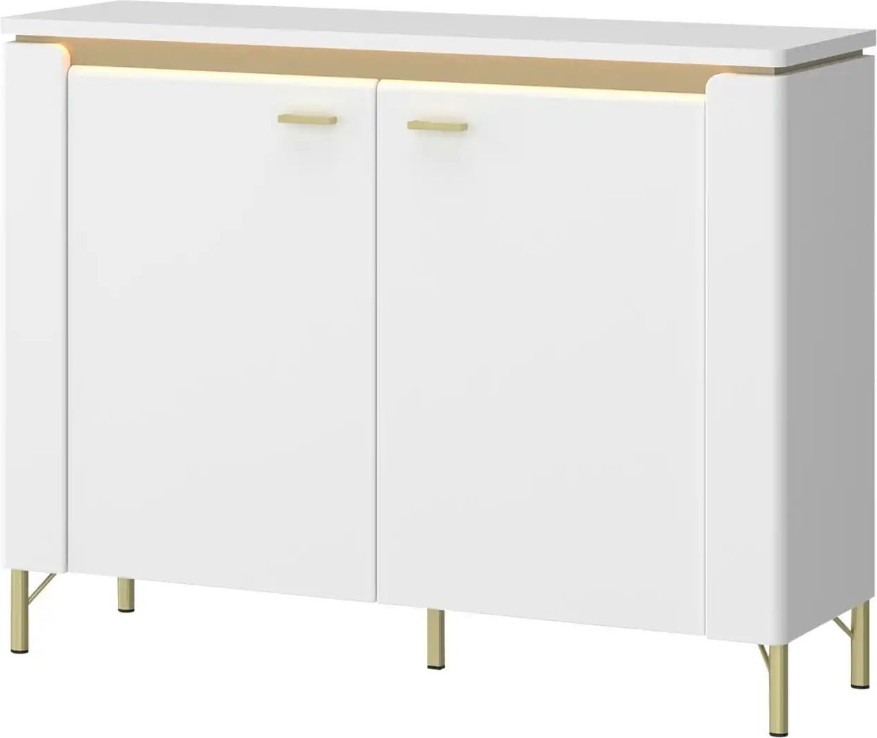 Kommode mit Softclose Losini ¦ weiß ¦ Maße (cm): B: 110,4 H: 87,3 T: 40.0 Kommoden & Sideboards > Kommoden - Höffner