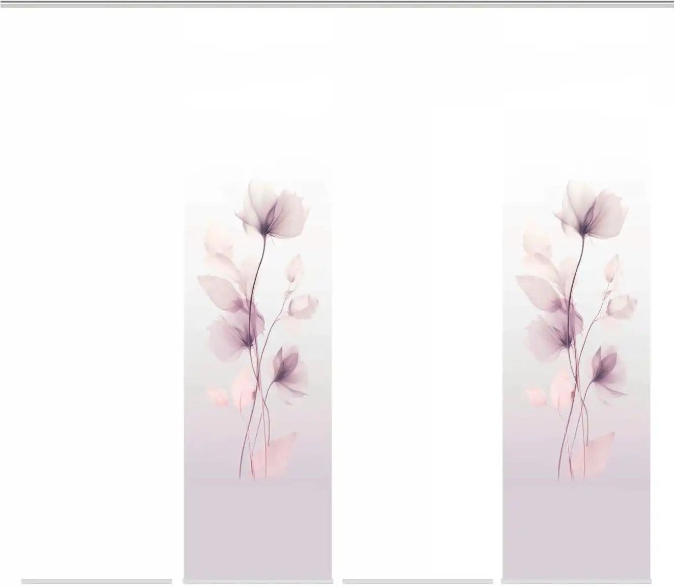 Thumbnail - HOME in green Schiebevorhang ¦ lila/violett ¦ Synthetik ¦ Maße (cm): B: 60 H: 245 Gardinen & Rollos > Gardinen & Vorhä...