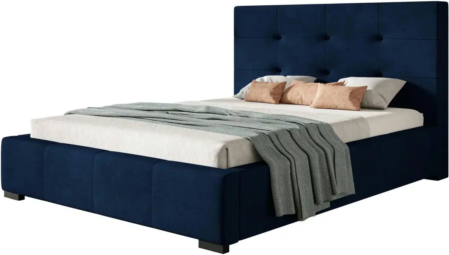 Polsterbett mit Stauraum Bristol ¦ blau ¦ Maße (cm): B: 140 H: 104 Betten > Polsterbetten - Höffner