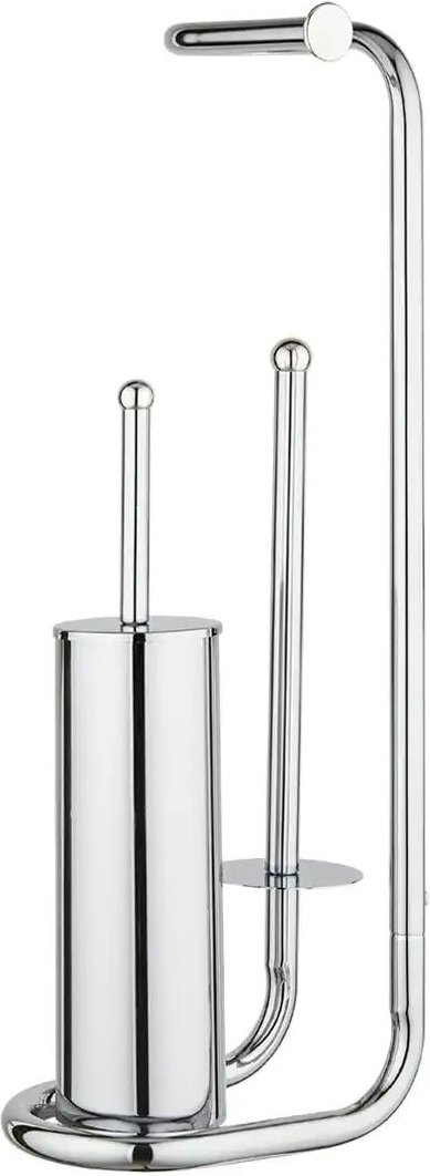 Stand WC Garnitur Universalo ¦ silber ¦ Metall ¦ Maße (cm): B: 20 H: 62,5 T: 23.0 Badzubehör - Höffner