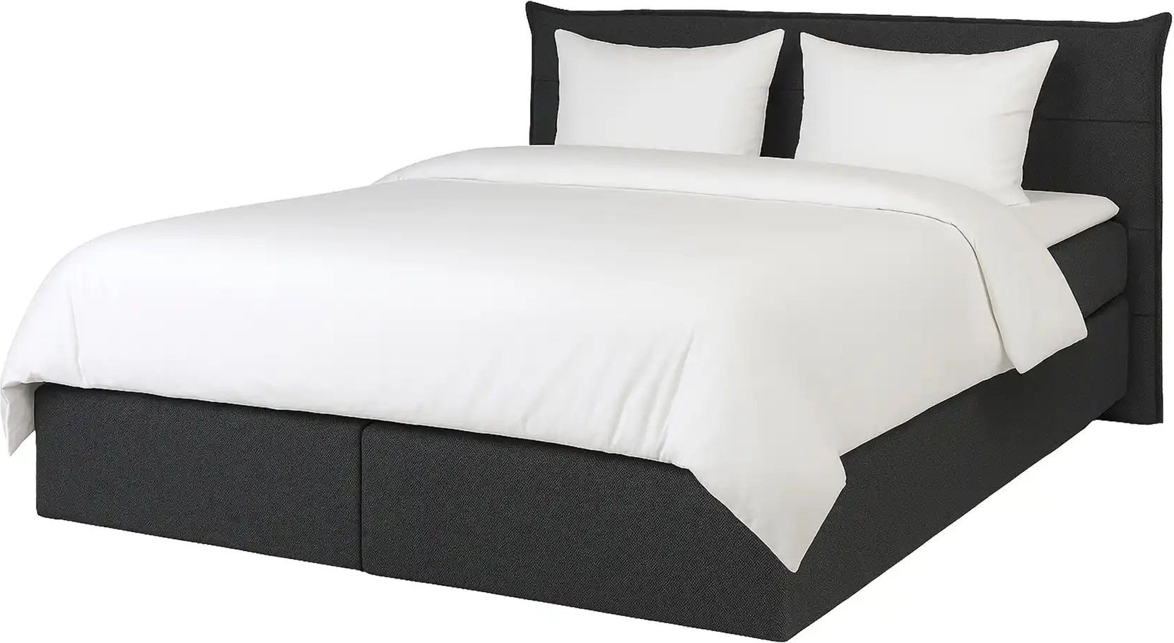 Boxspringbett 160x200 in dunkelgrau Lunor ¦ Maße (cm): B: 160 H: 105 Betten > Boxspringbetten - Höffner