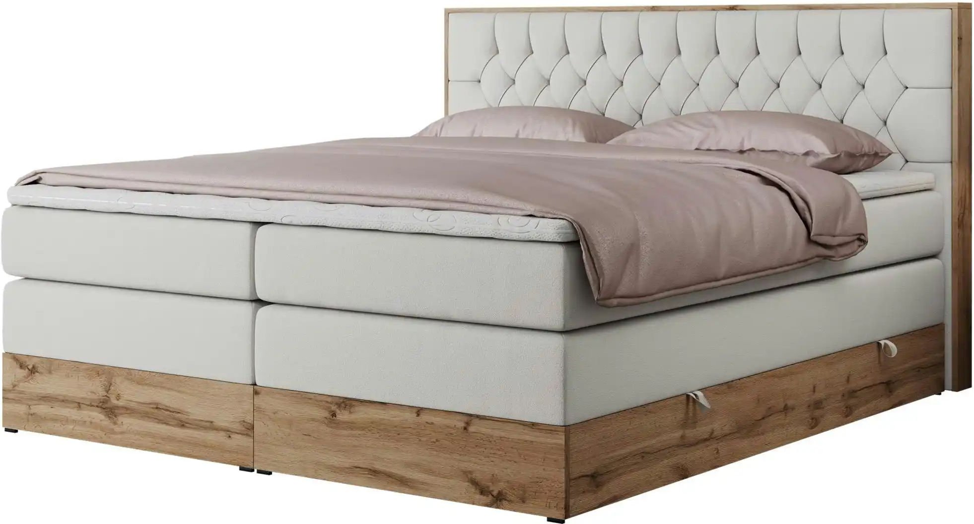 Boxspringbett mit Bettkasten Amore King ¦ weiß ¦ Maße (cm): B: 208 H: 115 Betten > Boxspringbetten - Höffner