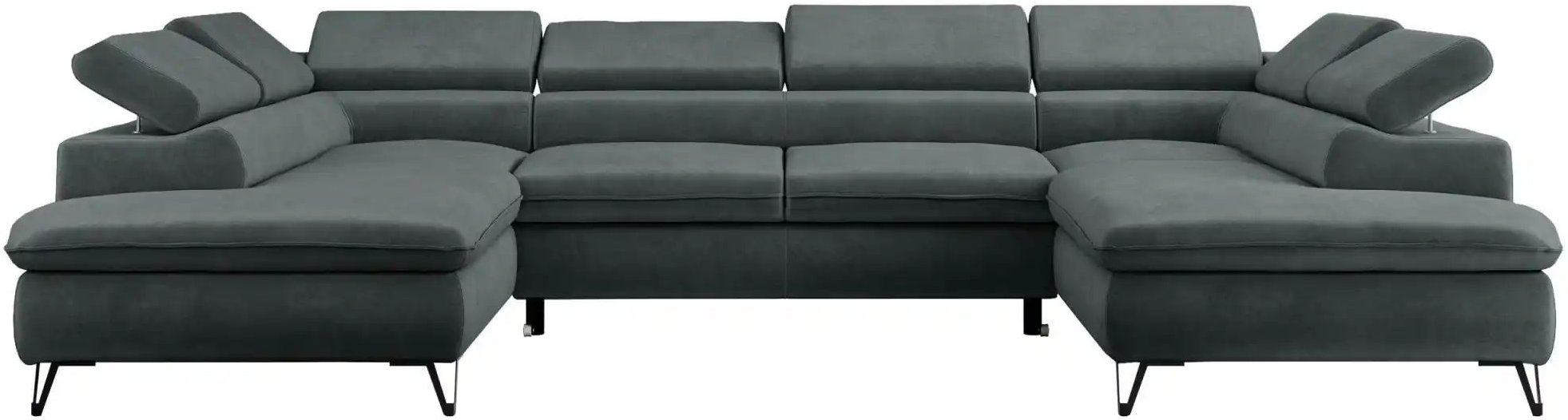 Wohnlandschaft Peter ¦ grau ¦ Maße (cm): B: 346 H: 76 Polstermöbel > Sofas > Wohnlandschaften - Höffner